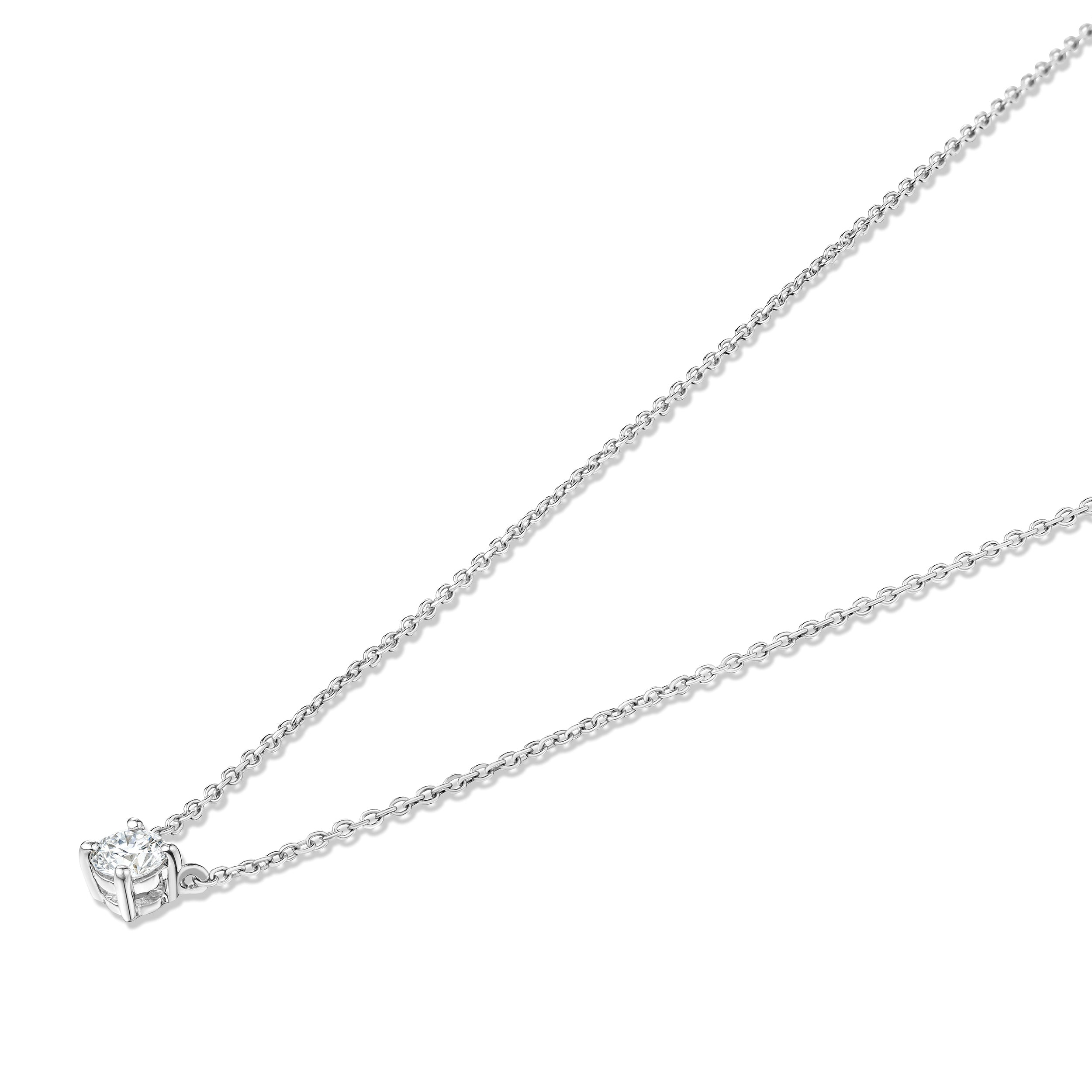 Wanderlust Floating Lab Diamond Solitaire Necklace 0.25ct H/SI in Silver